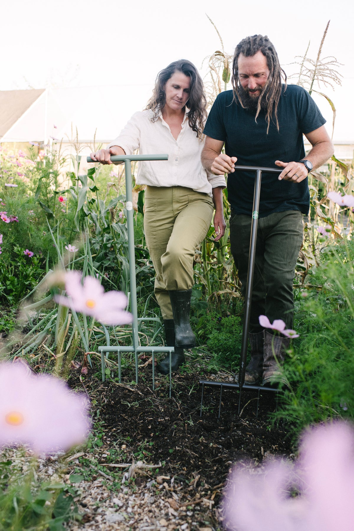 Gardening together with our garden forks